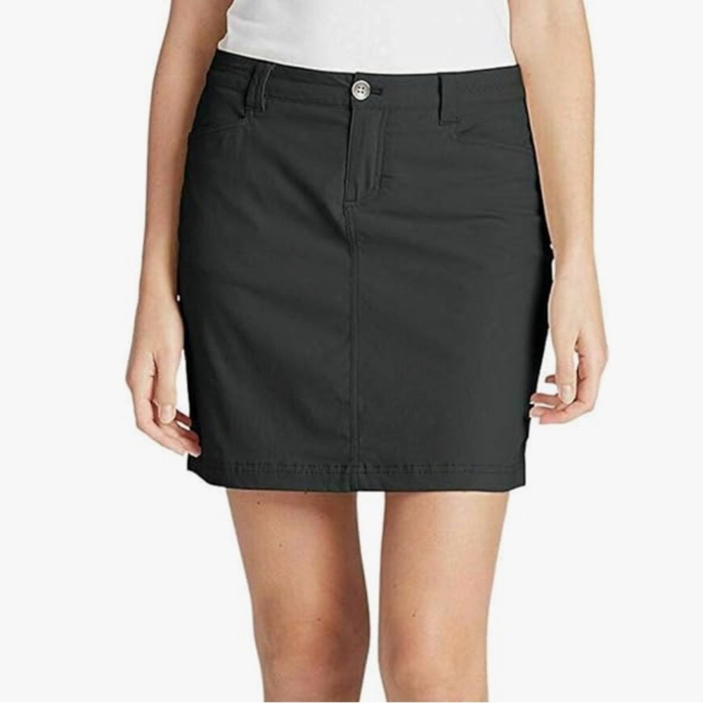 Eddie Bauer Women's Adventure 2.0 Skort Short Stretch Size 10 Black Gorpcore